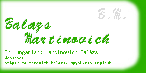 balazs martinovich business card
